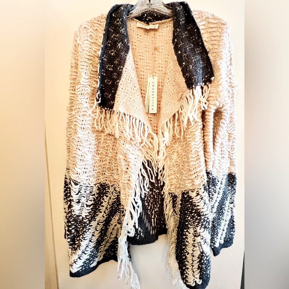 LOVESTITCH open front Cardigan.  New with Tags.